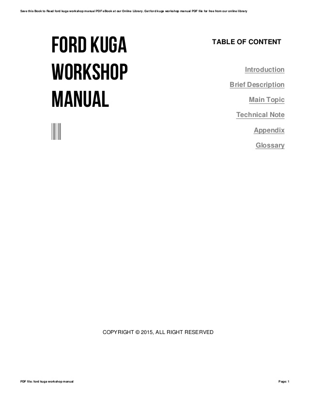 Ford Mondeo Tdci Workshop Manual Free Download